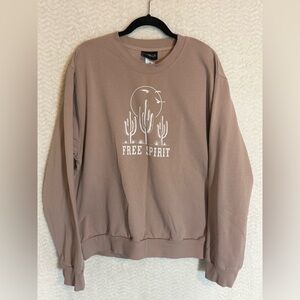 Modern Lux Taupe Sweatshirt. THE BACK THOUGH 🧡 size xxl